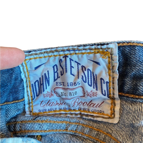 John B Stetson Classic Bootcut No. 816 Blue Jeans - Picture 10 of 12